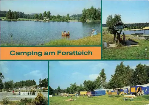 Lindenau-Schneeberg (Erzgebirge) Camping am Forstteich 1987