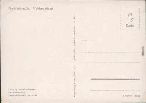 Großschönau (Sachsen) Waldstrandbad 1963