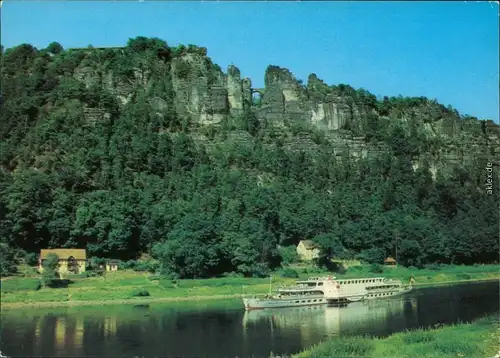 Rathen Basteifelsen (Sächsische Schweiz) mit Basteibrücke vv 1985