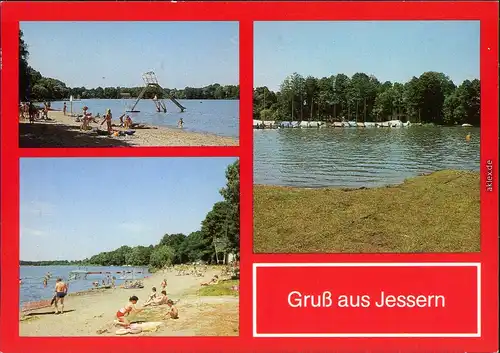 Schwielochsee Jessern - verschiedene Ansichten   Strandpartie und Rutsche 1987