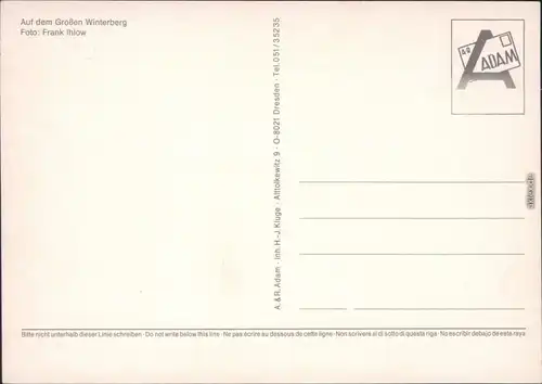 Schmilka Großer Winterberg Ansichtskarte xx  1990