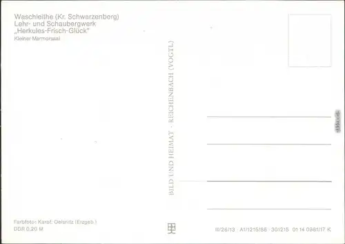 Waschleithe-Grünhain-Beierfeld Lehr- und Schaubergwerg  xxx 1986