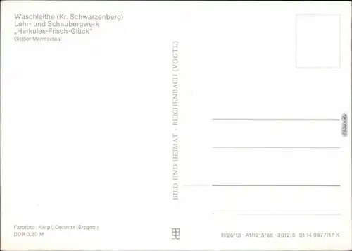 Waschleithe Grünhain Beierfeld Lehr- und Schaubergwerg x 
1986