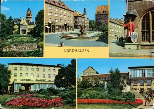 Nordhausen Lutherplatz, Roland, HO-Hotel "Handelshof", HOG "Stadtterrasse" 1979