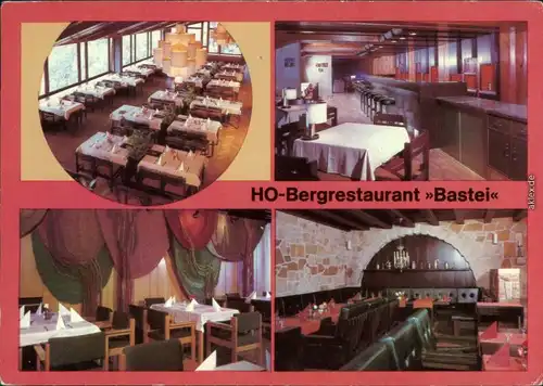 Lohmen (Sachsen) HO-Bergrestaurant "Bastei" Ansichtskarte 1983