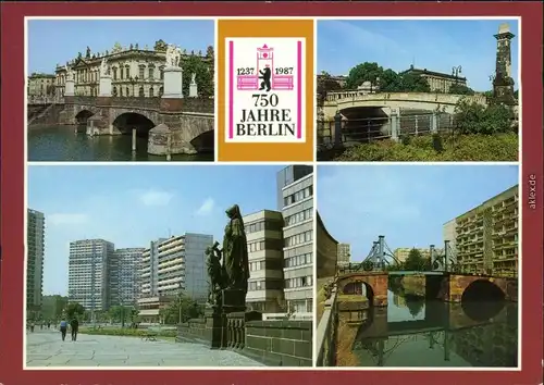 Berlin Marx-Engels-Brücke, Friedrichsbrücke, Gertraudenbrücke,  1986