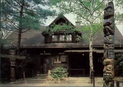 Radebeul Blick auf den Blockhauseingang  Ansichtskarte 1984