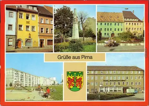 Pirna Th. Jacobaer, Postmeilensäule,  Sonnenstein, Hotel Schwarzer Adler 1983