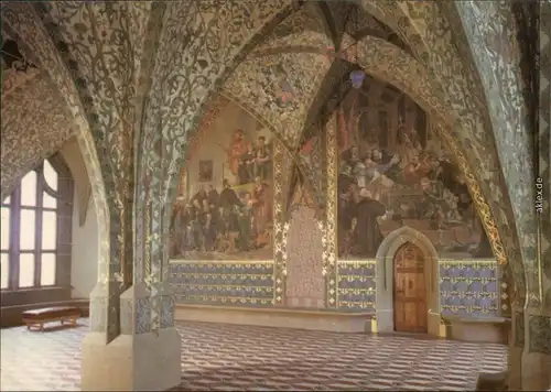 Meißen Schloss Albrechtsburg: Großer Gerichtssaal mit Wandgemälden 1983