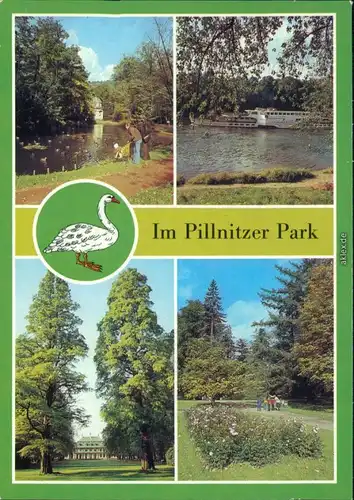 Pillnitz Schloss Pillnitz -Englischer Teich und Pavillon  1985