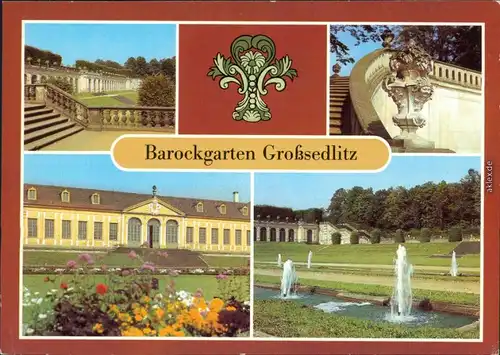 Großsedlitz-Heidenau (Sachsen) Barockgarten  Schloß Brunnen mit Fontänen 1984