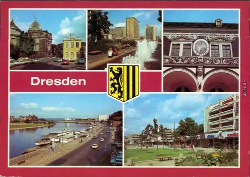 Dresden Hochschule für Bildene Künste (links)  Coselpalais, An der   1985