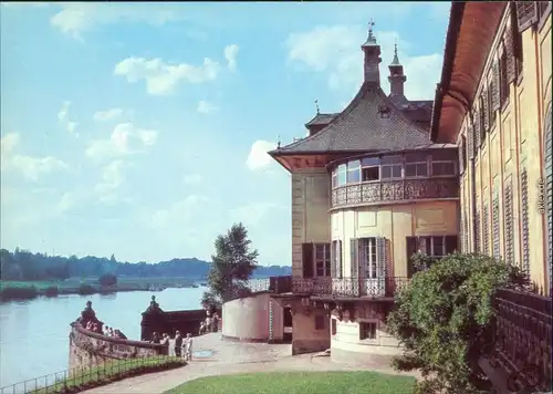 Pillnitz Wasserpalais mit Blick zur Elbe xxx 1982