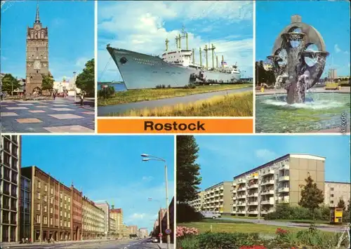 Rostock   Traditionsschiff Typ   Lange Straße, Südstadt - Pawlowstraße 1981