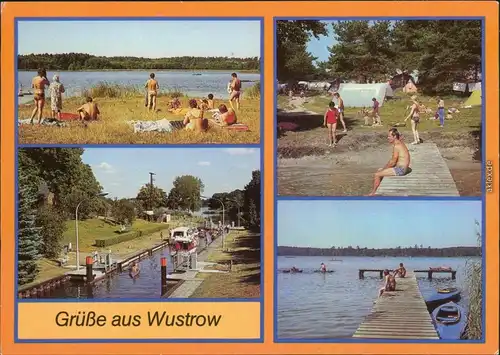 Drosedow Wustrow (Mecklenburgische Seenplatte)  am Plätlinsee,    Rätzsee 1987