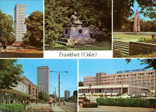 Frankfurt (Oder) Hochhaus  Platz der Republik  Oderallee, Karl-Marx-Straße 1979