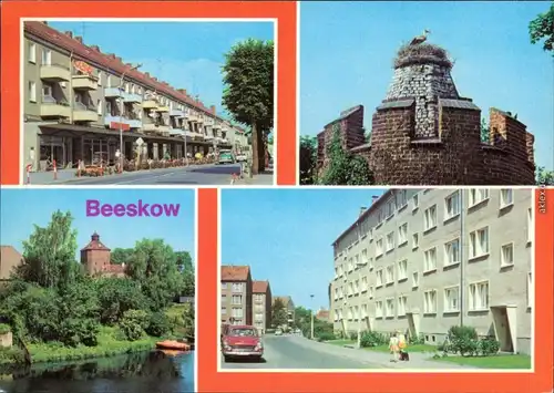 Beeskow Breite Straße, Pulverturm, Blick zur Burg, Am Graben 1981