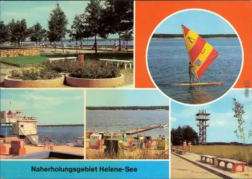 Frankfurt (Oder) Promenade, Windsurfing, Aufsichtsturm, Strand, Promenade 1981