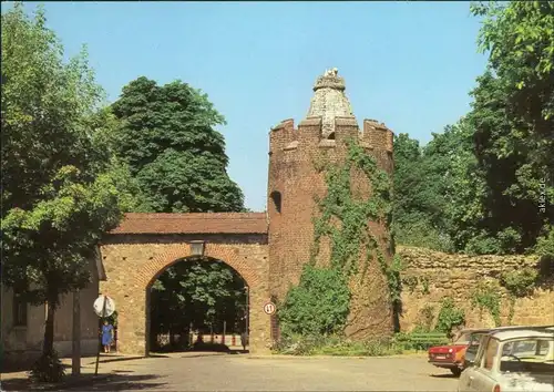 Beeskow Pulverturm mit Stadtmauer Ansichtskarte 1981