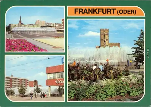 Frankfurt (Oder) Zentraler Platz, An der Karl-Marx-Straße Wasserspielen 1981