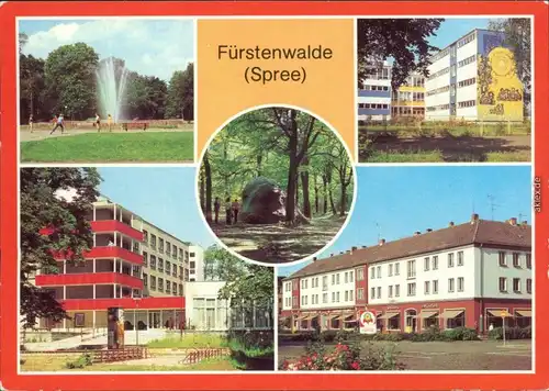 Fürstenwalde: Park Oberschule, Pflegeheim, Rauenscher Stein, Mühlenstraße 1982