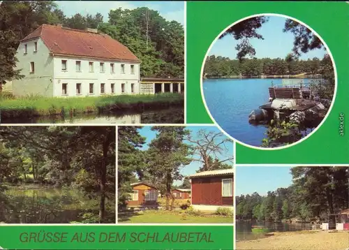 Schlaubetal, Schervenzsee, Bungalow-Siedlung, HO-Gaststätte Kupferhammer 1983