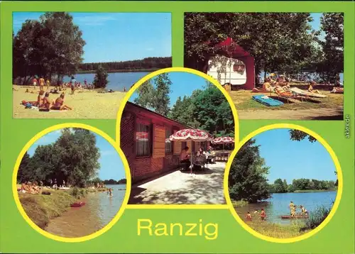 Ranzig Tauche Strand am "Tiefen See  Am "Ranziger See"  Konsum-Gaststätte  1982