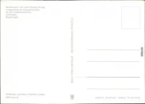 Eisenhüttenstadt Stalinstadt  Neubauten in der John-Scheer-Straße   1983