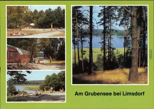Limsdorf-Storkow (Mark) Verschiedene Ansichten vom See mit Campingplatz 1985