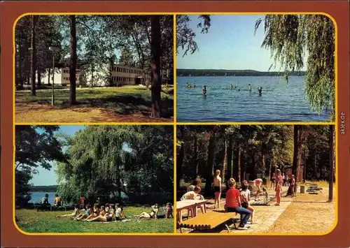 Pieskow Bad Saarow  Badestrand, Liegewiese, Kegelbahn Ansichtskarte 1984