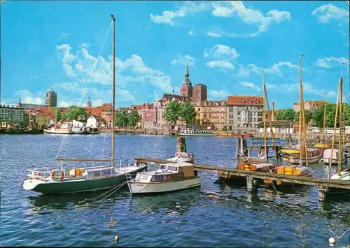 Stralsund Hafen Ansichtskarte  1986