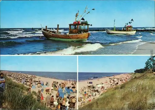 Zinnowitz Kölpinsee - Fischerboote, Zempin - Strand, Zinnowitz - Strand 1983