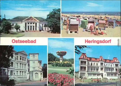 Heringsdorf  Usedom Kulturhaus, Strand,  "Giuseppe di Vittorio" 1977