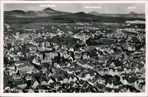 Göppingen Luftbild vom Flugzeug aus mit Hohenstaufen Hohenrechberg Stuifen 1932