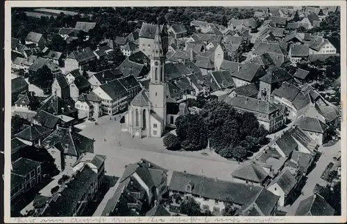 Markdorf Luftbild Fliegeraufnahme, Markt mit Kirche  b Konstanz 1937