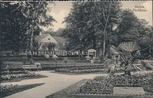 Stettin Szczecin Partie am Parkhaus Ansichtskarte 1922
