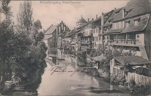 Reutlingen Klein-Venedig Ansichtskarte 1909