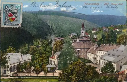 Johannisbad Janské Lázně Detailansicht vom Oberen Teil 1910