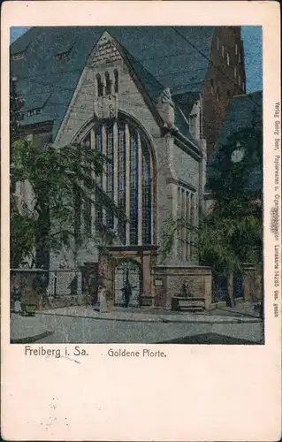 Freiberg (Sachsen) Partie an der goldenen Pforte 1912 LunaKarte