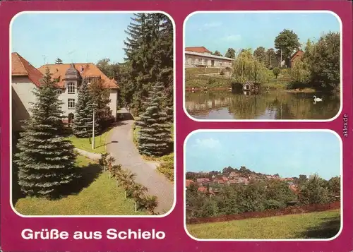 Schielo Harzgerode Kliniksanatorium, Blick zur Klubgaststätte, Teilansicht 1989