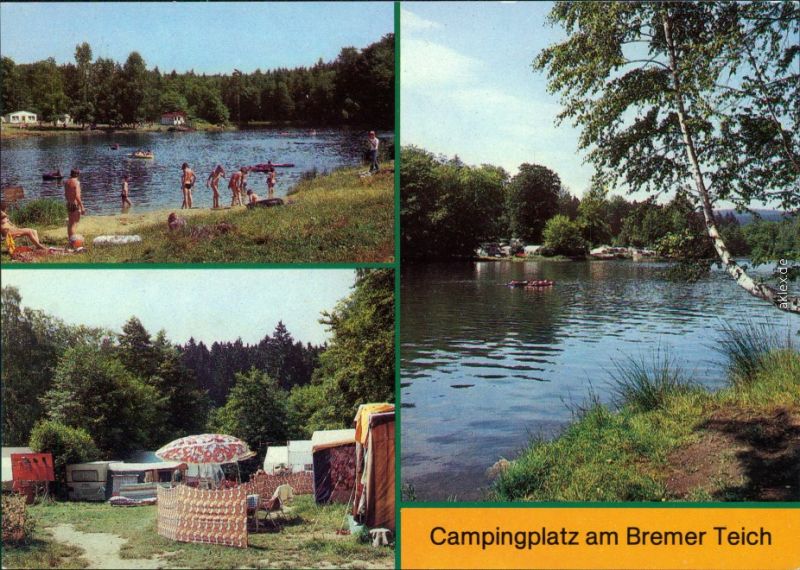 GernrodeQuedlinburg Campingplatz K/11 mit Blick Bremer Teich und Zelte
