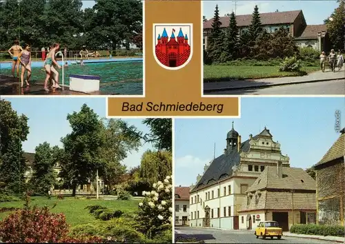 Bad Schmiedeberg Freibad, Heidesanatorium, Kurpark, Rathaus 1990