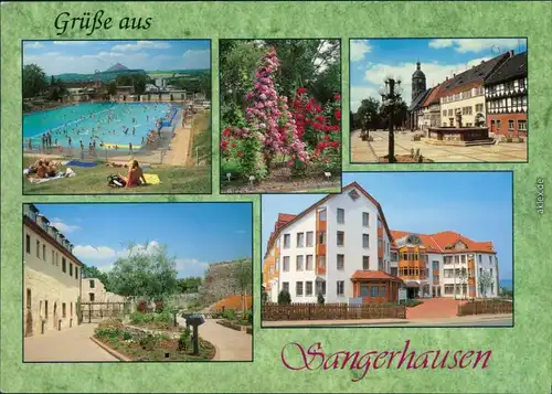 Sangerhausen Stadtbad, Europa-Rosarium, Markt Pflegeheim "Am Rosengarten" 1989
