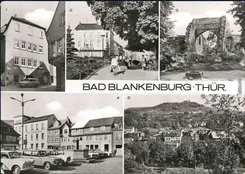 Bad Blankenburg 1 Fröbel-Gedenkstätte 2 FDGB-Erholungsheim 3 Burgruine   1980