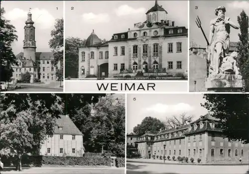 Weimar  Schloss  Schloss Belvedere Marktbrunnen 4 Goethes Gartenhaus  Haus  1978