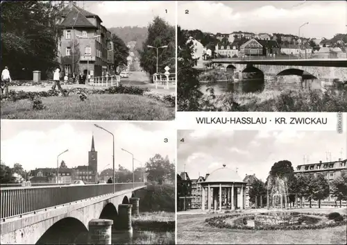 Wilkau-Haßlau Neuwilkauer Straße  Ernst-Thälmann-Straße Karl-Marx-Platz  1981