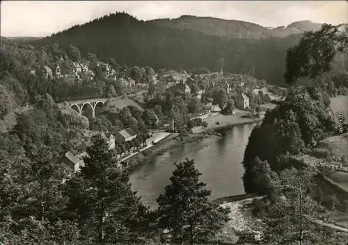 Ziegenrück/Saale Panorama-Ansicht mit Hemmkoppe 1969