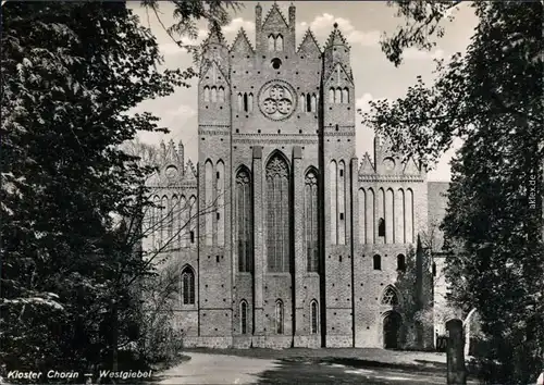 Chorin Kloster: Westgiebel Ansichtskarte 1967