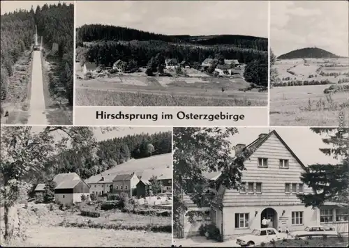 Hirschsprung Altenberg (Erzgebirge) Sprungschanze,  Straßenansicht 1969