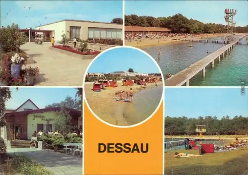 Dessau Waldbad "Freundschaft", Strandbad "Adria", HO-Gaststätte   1981